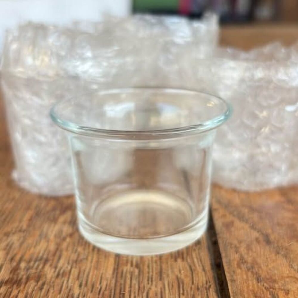 Set of 4 Clear Glass Votive Candle Holders